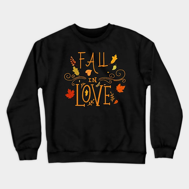 Seasonal Love Fall Crewneck Sweatshirt by designdaking